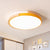 Metal Circle Flush Light Contemporary LED Pink/Yellow/Blue Ceiling Mounted Fixture with Acrylic Diffuser in Warm/White Light Yellow Clearhalo 'Ceiling Lights' 'Close To Ceiling Lights' 'Close to ceiling' 'Flush mount' Lighting' 290006