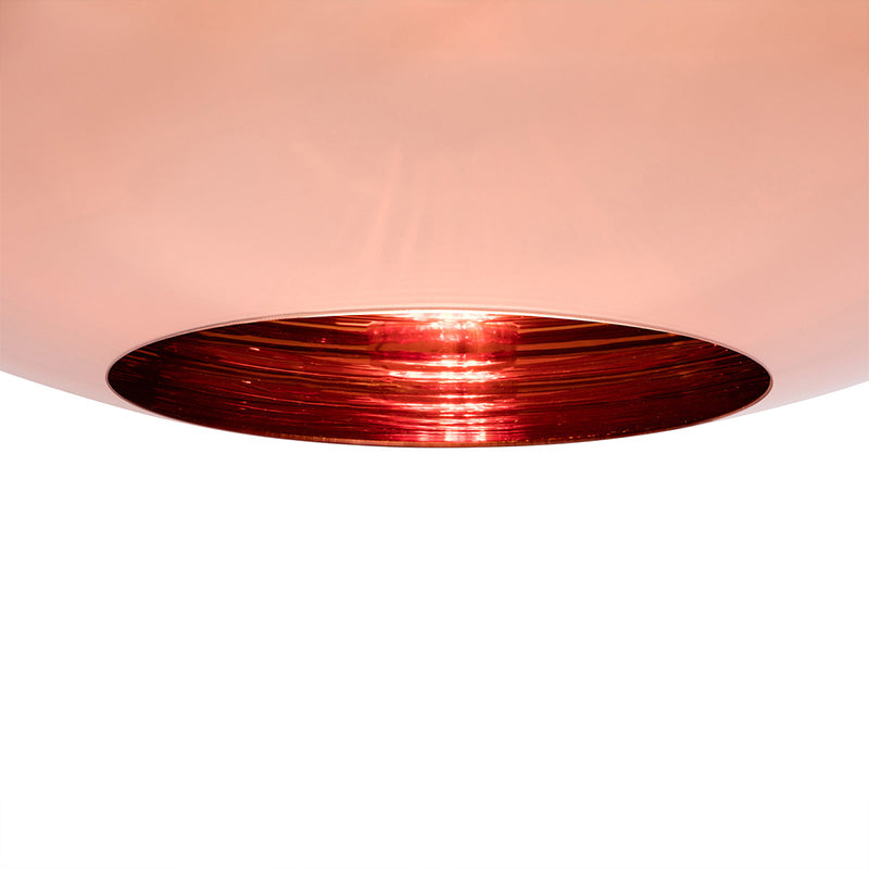 Modern 1 Head Hanging Light Copper Oval/Globe/Strip Pendant Ceiling Light with Mirror Glass Shade, 8"/16"/19.5" Wide Clearhalo 'Ceiling Lights' 'Modern Pendants' 'Modern' 'Pendant Lights' 'Pendants' Lighting' 290146