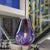 Teardrop Pendant Lighting Simple Purple/Green Dimpled Blown Glass 1 Light Dining Room Hanging Light Kit Purple Clearhalo 'Ceiling Lights' 'Glass shade' 'Glass' 'Modern Pendants' 'Modern' 'Pendant Lights' 'Pendants' Lighting' 290208