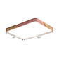 Metal Rectangle Flush Light Macaron LED White/Pink Ceiling Mounted Fixture with Acrylic Diffuser Clearhalo 'Ceiling Lights' 'Close To Ceiling Lights' 'Close to ceiling' 'Flush mount' Lighting' 290420