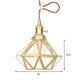 Diamond Pendant Ceiling Light Postmodern Clear/Frosted Glass 1 Light Brass Hanging Light with Adjustable Rope Clearhalo 'Ceiling Lights' 'Glass shade' 'Glass' 'Modern Pendants' 'Modern' 'Pendant Lights' 'Pendants' Lighting' 290711