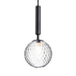Modern Ball Clear Prism Glass Hanging Light Kit 1 Head Pendant Lamp in Black/Brass Clearhalo 'Ceiling Lights' 'Glass shade' 'Glass' 'Modern Pendants' 'Modern' 'Pendant Lights' 'Pendants' Lighting' 290876