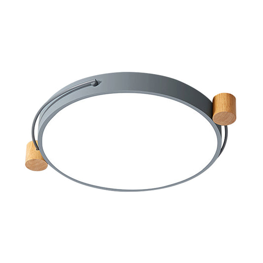 Minimalist Oval Ceiling Mount Light Fixture Metal LED 16"/19.5"/23.5" Long Bedroom Flushmount Lighting in Grey/White/Green, Warm/White Light Clearhalo 'Ceiling Lights' 'Close To Ceiling Lights' 'Close to ceiling' 'Flush mount' Lighting' 290910