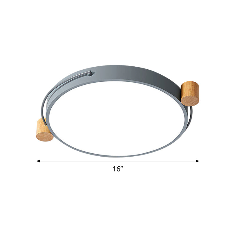 Minimalist Oval Ceiling Mount Light Fixture Metal LED 16"/19.5"/23.5" Long Bedroom Flushmount Lighting in Grey/White/Green, Warm/White Light Clearhalo 'Ceiling Lights' 'Close To Ceiling Lights' 'Close to ceiling' 'Flush mount' Lighting' 290911