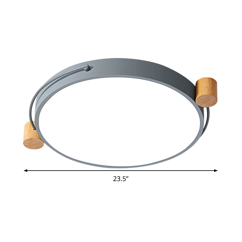 Minimalist Oval Ceiling Mount Light Fixture Metal LED 16"/19.5"/23.5" Long Bedroom Flushmount Lighting in Grey/White/Green, Warm/White Light Clearhalo 'Ceiling Lights' 'Close To Ceiling Lights' 'Close to ceiling' 'Flush mount' Lighting' 290913