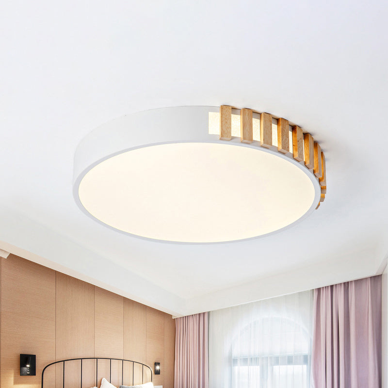 16"/19.5" W Metal Ring Ceiling Mount Nordic LED White Flushmount Ceiling Lamp for Living Room Clearhalo 'Ceiling Lights' 'Close To Ceiling Lights' 'Close to ceiling' 'Flush mount' Lighting' 291022