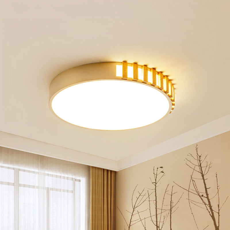 16"/19.5" W Metal Ring Ceiling Mount Nordic LED White Flushmount Ceiling Lamp for Living Room Clearhalo 'Ceiling Lights' 'Close To Ceiling Lights' 'Close to ceiling' 'Flush mount' Lighting' 291023