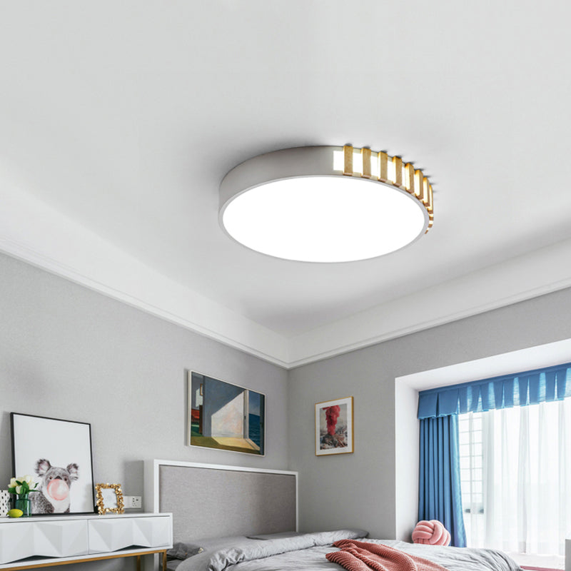 16"/19.5" W Metal Ring Ceiling Mount Nordic LED White Flushmount Ceiling Lamp for Living Room Clearhalo 'Ceiling Lights' 'Close To Ceiling Lights' 'Close to ceiling' 'Flush mount' Lighting' 291024