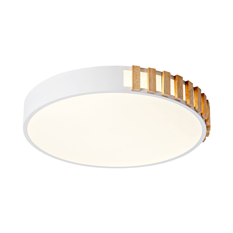 16"/19.5" W Metal Ring Ceiling Mount Nordic LED White Flushmount Ceiling Lamp for Living Room Clearhalo 'Ceiling Lights' 'Close To Ceiling Lights' 'Close to ceiling' 'Flush mount' Lighting' 291025