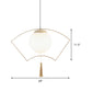 Modernism Globe Pendant Lighting Milk Glass 1 Head Bedroom Hanging Ceiling Light with Gold Fan Metal Frame Clearhalo 'Ceiling Lights' 'Close To Ceiling Lights' 'Glass shade' 'Glass' 'Modern Pendants' 'Modern' 'Pendant Lights' 'Pendants' Lighting' 291068