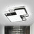 Black/White Geometric LED Flush Mount Lamp 18"/21.5" W Modern Silica Gel Close to Ceiling Light in White/3 Color Light - Black - Clearhalo - 'Ceiling Lights' - 'Close To Ceiling Lights' - 'Close to ceiling' - 'Flush mount' - Lighting' - 291141