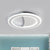 Metal Halo Ring LED Flush Light Contemporary Black/White Ceiling Mount Lamp in Warm/White Light/Third Gear White White Clearhalo 'Ceiling Lights' 'Close To Ceiling Lights' 'Close to ceiling' 'Flush mount' Lighting' 291172