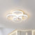16"/19.5" W Acrylic Ring Ceiling Mount Simple LED Black/White Flush Mount Lighting Fixture in Warm/White Light White Clearhalo 'Ceiling Lights' 'Close To Ceiling Lights' 'Close to ceiling' 'Flush mount' Lighting' 291297