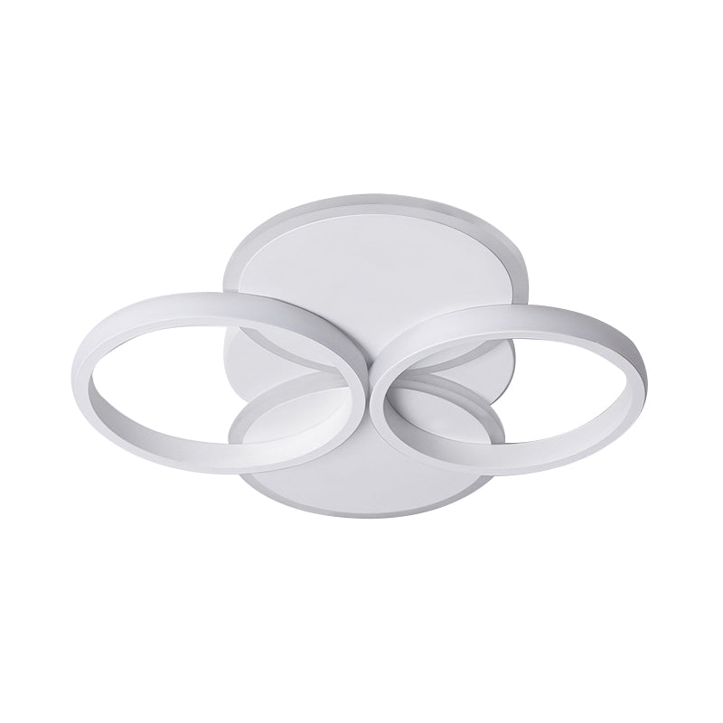 16"/19.5" W Acrylic Ring Ceiling Mount Simple LED Black/White Flush Mount Lighting Fixture in Warm/White Light Clearhalo 'Ceiling Lights' 'Close To Ceiling Lights' 'Close to ceiling' 'Flush mount' Lighting' 291301