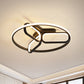 Acrylic Circular Frame Flush Light Modern Style 18"/21.5" Wide LED Bedroom Ceiling Mount Lamp in Black/White/Gold Clearhalo 'Ceiling Lights' 'Close To Ceiling Lights' 'Close to ceiling' 'Flush mount' Lighting' 291452