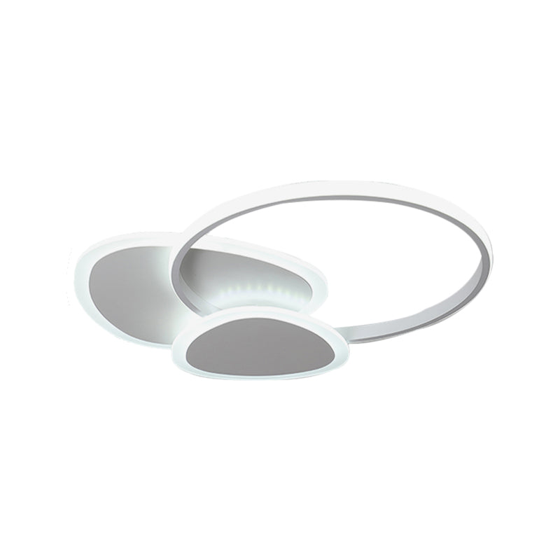 Flaky Triangle Ceiling Lighting Modern Stylish Acrylic 16"/18" W LED Flush Mount Lamp in White/Coffee Clearhalo 'Ceiling Lights' 'Close To Ceiling Lights' 'Close to ceiling' 'Flush mount' Lighting' 291599