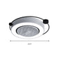 White Drum Ceiling Light Nordic Style LED Acrylic Flush Mount Light Fixture in Third Gear with Fan Grille Deco Clearhalo 'Ceiling Lights' 'Close To Ceiling Lights' 'Close to ceiling' 'Flush mount' Lighting' 291693