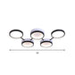 Black Molecular LED Flush Light Nordic Acrylic 4/5 Light Living Room Ceiling Lamp in Warm/White Light Clearhalo 'Ceiling Lights' 'Close To Ceiling Lights' 'Close to ceiling' 'Flush mount' Lighting' 291774