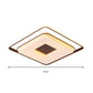 16"/19.5" Dia Squared Ceiling Mount Light Minimalist Acrylic LED White Flush Lighting in Warm/White Light Clearhalo 'Ceiling Lights' 'Close To Ceiling Lights' 'Close to ceiling' 'Flush mount' Lighting' 291863