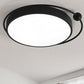 18"/21.5" Dia Black Round Flush Mount Light Acrylic LED Simple Ceiling Lighting in Warm/White Light Clearhalo 'Ceiling Lights' 'Close To Ceiling Lights' 'Close to ceiling' 'Flush mount' Lighting' 291943