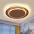 Round Acrylic Ceiling Light Fixture Minimalist White/Coffee 16"/19.5" Wide LED Flush Mount Lamp in Warm/White Light Coffee Clearhalo 'Ceiling Lights' 'Close To Ceiling Lights' 'Close to ceiling' 'Flush mount' Lighting' 291995