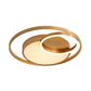16"/23.5" Wide Circle Acrylic Ceiling Lamp Postmodern Gold LED Flush Mount Light Fixture, Warm Light/White Light/Remote Control Stepless Dimming Clearhalo 'Ceiling Lights' 'Close To Ceiling Lights' 'Close to ceiling' 'Flush mount' Lighting' 292065
