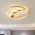 Postmodern Ring Ceiling Light Fixture Acrylic Bedroom LED Flush Mount Lighting in Gold, Warm Light/White Light/Remote Control Stepless Dimming Gold Clearhalo 'Ceiling Lights' 'Close To Ceiling Lights' 'Close to ceiling' 'Flush mount' Lighting' 292160