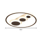 Coffee Round Ceiling Mounted Light Contemporary Acrylic 18.5"/23" Wide LED Flush Light, Warm Light/White Light/Remote Control Stepless Dimming Clearhalo 'Ceiling Lights' 'Close To Ceiling Lights' 'Close to ceiling' 'Flush mount' Lighting' 292193