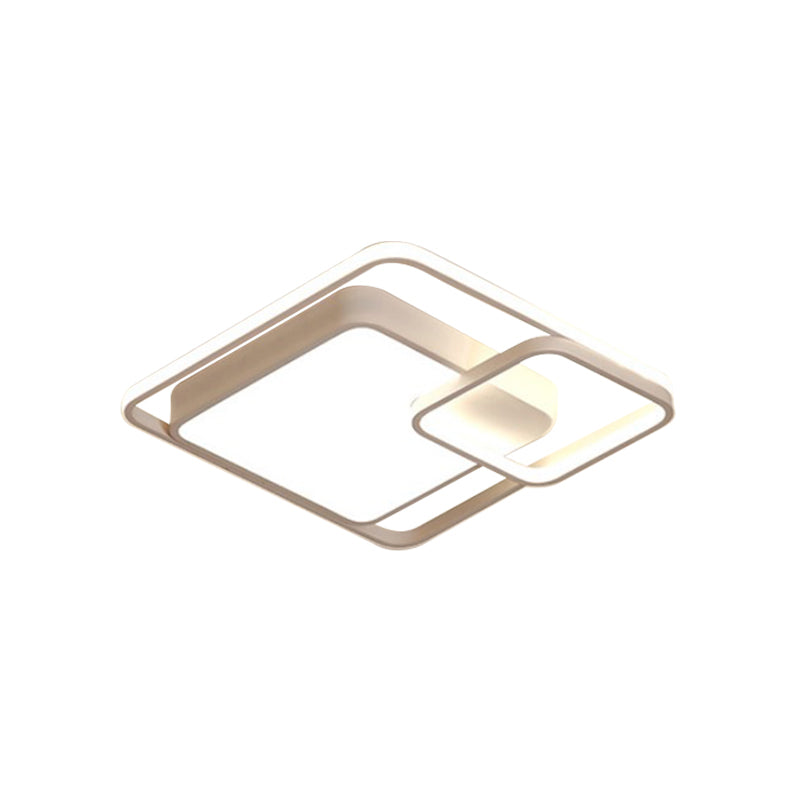 16"/19"/35.5" W White Rectangle Ceiling Light High Penetrated Acrylic LED Modern Flushmount in Warm/White/3 Color Light Clearhalo 'Ceiling Lights' 'Close To Ceiling Lights' 'Close to ceiling' 'Flush mount' Lighting' 292282