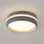Small Black/Grey Drum Flush Mount Light Simple Integrated LED Acrylic Ceiling Lamp Kit in Warm/White Light Grey Clearhalo 'Ceiling Lights' 'Close To Ceiling Lights' 'Close to ceiling' 'Flush mount' Lighting' 292495