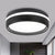 Small Black/Grey Drum Flush Mount Light Simple Integrated LED Acrylic Ceiling Lamp Kit in Warm/White Light Black White Clearhalo 'Ceiling Lights' 'Close To Ceiling Lights' 'Close to ceiling' 'Flush mount' Lighting' 292502
