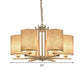 Metal Sputnik Chandelier Lighting Mondern 6/8 Heads White Finish Hanging Ceiling Lamp with Cylinder Fabric Shade Clearhalo 'Ceiling Lights' 'Chandeliers' 'Modern Chandeliers' 'Modern' Lighting' 292712