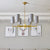 Cylinder Suspension Light Modern Fabric 6 Heads Grey/White Hanging Chandelier for Living Room Grey Clearhalo 'Ceiling Lights' 'Chandeliers' 'Modern Chandeliers' 'Modern' Lighting' 292792