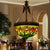 3 Lights Dragonfly Chandelier Light Fixture Tiffany Style Yellow/Orange/Pink and White Stained Glass Hanging Lamp White-Green Clearhalo 'Ceiling Lights' 'Chandeliers' 'Glass shade' 'Glass' 'Industrial' 'Middle Century Chandeliers' 'Tiffany Chandeliers' 'Tiffany close to ceiling' 'Tiffany' Lighting' 293164