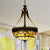 3 Lights Dragonfly Chandelier Light Fixture Tiffany Style Yellow/Orange/Pink and White Stained Glass Hanging Lamp Pink-White Clearhalo 'Ceiling Lights' 'Chandeliers' 'Glass shade' 'Glass' 'Industrial' 'Middle Century Chandeliers' 'Tiffany Chandeliers' 'Tiffany close to ceiling' 'Tiffany' Lighting' 293172