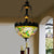 12"/16" Wide Antique Brass Floral Ceiling Chandelier Tiffany Style 3 Lights Stained Glass Hanging Lamp Kit Antique Brass Clearhalo 'Ceiling Lights' 'Chandeliers' 'Glass shade' 'Glass' 'Industrial' 'Middle Century Chandeliers' 'Tiffany Chandeliers' 'Tiffany close to ceiling' 'Tiffany' Lighting' 293175