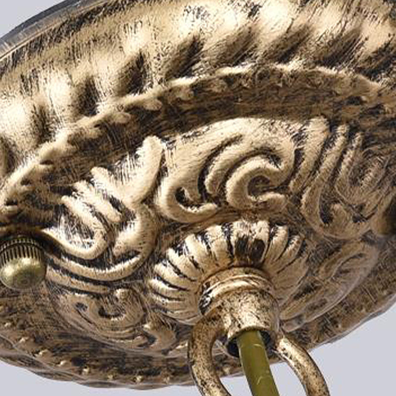 Beaded Chandelier Tiffany Style Stained Glass 3/5/9 Lights Antique Brass Hanging Pendant, 23"/24.5"/31.5" Wide Clearhalo 'Ceiling Lights' 'Chandeliers' 'Glass shade' 'Glass' 'Industrial' 'Middle Century Chandeliers' 'Tiffany Chandeliers' 'Tiffany close to ceiling' 'Tiffany' Lighting' 293248