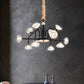 Black 9/12 Lights Chandelier Light Modern Pyramid Crystal Curved Arm Hanging Ceiling Light 12 Black Clearhalo 'Ceiling Lights' 'Chandeliers' Lighting' options 293457_44be7736-0b74-4d8f-856c-36510a1529e9