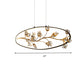 Gold Branch Pendant Ceiling Light Modernism Leaf Crystal Gold LED Chandelier Lighting Clearhalo 'Ceiling Lights' 'Chandeliers' Lighting' options 293496