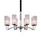 Dimpled Crystal Chrome Pendant Light Kit Cylinder 8 Heads Simple Style Ceiling Chandelier Clearhalo 'Ceiling Lights' 'Chandeliers' Lighting' options 293576