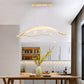 Gold Arch Hanging Pendant Light Simple Style Metal LED Suspension Light for Dining Room Clearhalo 'Ceiling Lights' 'Chandeliers' 'Modern Chandeliers' 'Modern' Lighting' 293872