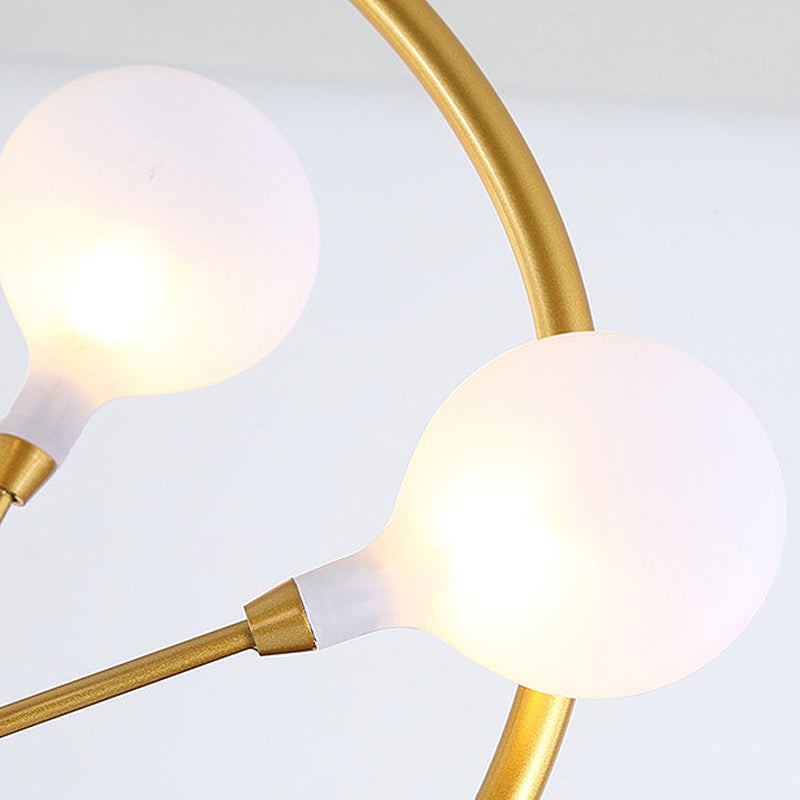 Brass Branch Chandelier Pendant Light Postmodern Metal LED Hanging Light Kit, Warm/White Light Clearhalo 'Ceiling Lights' 'Chandeliers' 'Modern Chandeliers' 'Modern' Lighting' 293881