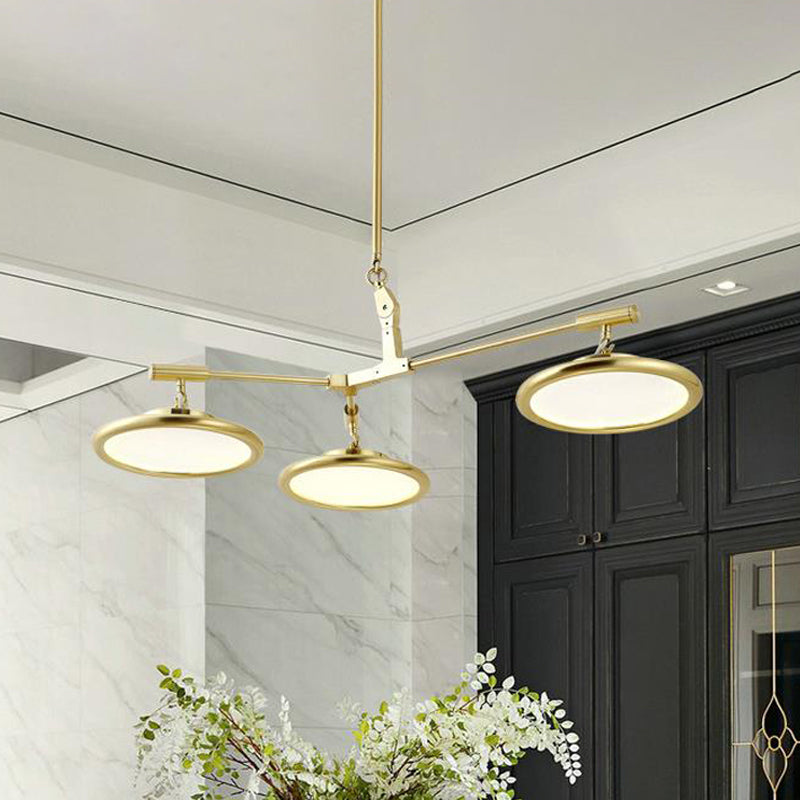 Gold Branch Chandelier Light Fixture Modern 3/5 Heads Pendant Light Kit in Warm/White Light 3 Gold Warm Clearhalo 'Ceiling Lights' 'Chandeliers' 'Modern Chandeliers' 'Modern' Lighting' 293951