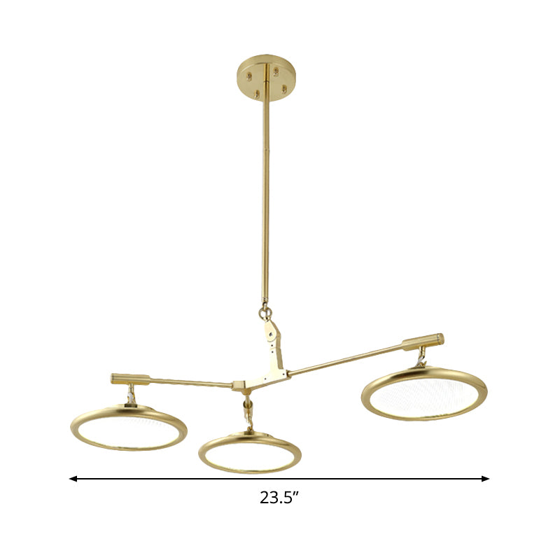 Gold Branch Chandelier Light Fixture Modern 3/5 Heads Pendant Light Kit in Warm/White Light Clearhalo 'Ceiling Lights' 'Chandeliers' 'Modern Chandeliers' 'Modern' Lighting' 293955