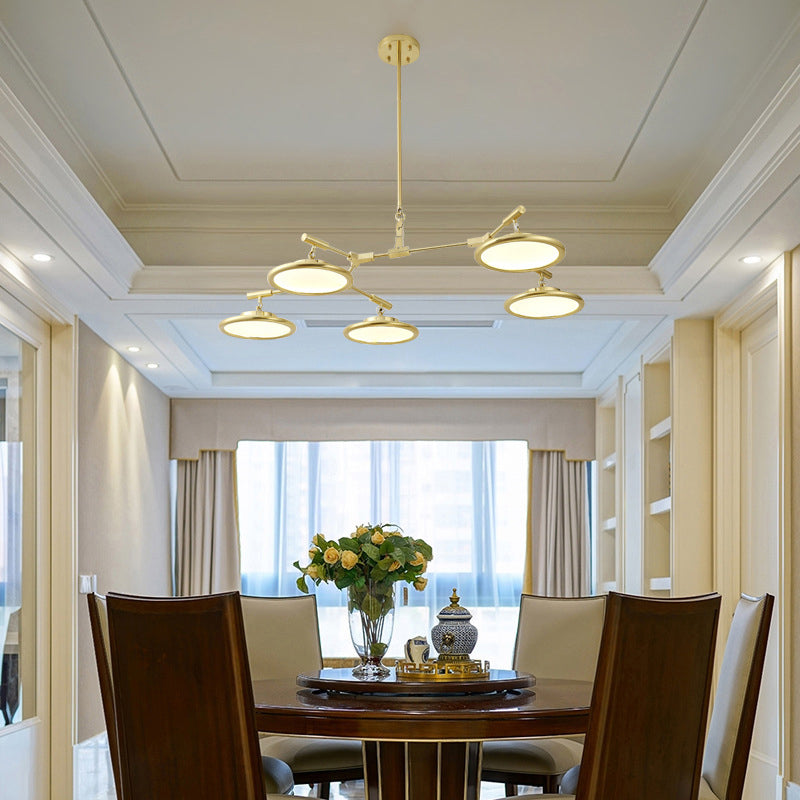 Gold Branch Chandelier Light Fixture Modern 3/5 Heads Pendant Light Kit in Warm/White Light Clearhalo 'Ceiling Lights' 'Chandeliers' 'Modern Chandeliers' 'Modern' Lighting' 293957