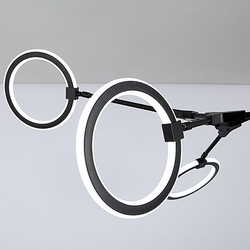 Contemporary Branch Metal Pendant Light 5 Heads Hanging Chandelier Light in Black Clearhalo 'Ceiling Lights' 'Chandeliers' 'Modern Chandeliers' 'Modern' Lighting' 294023