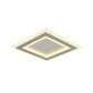 Minimalist Square Frame Ceiling Lamp Metallic LED White Bedroom Flush Lighting in Warm/White Light Clearhalo 'Ceiling Lights' 'Close To Ceiling Lights' 'Close to ceiling' 'Flush mount' Lighting' 294076