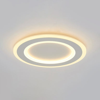 White Halo Ring Flush Mount Lamp Simplicity LED Frosted Acrylic Ceiling Light Fixture in Warm/White Light White Clearhalo 'Ceiling Lights' 'Close To Ceiling Lights' 'Close to ceiling' 'Flush mount' Lighting' 294084