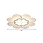 16"/19.5" W Acrylic Flower Flush Mount Light Modern Stylish White LED Ceiling Lamp in White/3 Color Light Clearhalo 'Ceiling Lights' 'Close To Ceiling Lights' 'Close to ceiling' 'Flush mount' Lighting' 294129