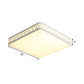 Square Box Flush Ceiling Light Contemporary Metallic Integrated LED Flushmount in White Clearhalo 'Ceiling Lights' 'Close To Ceiling Lights' 'Close to ceiling' 'Flush mount' Lighting' 294136